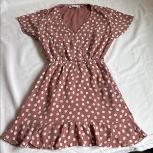 Abercrombie & Fitch Pink Polka Dot Mini Dress